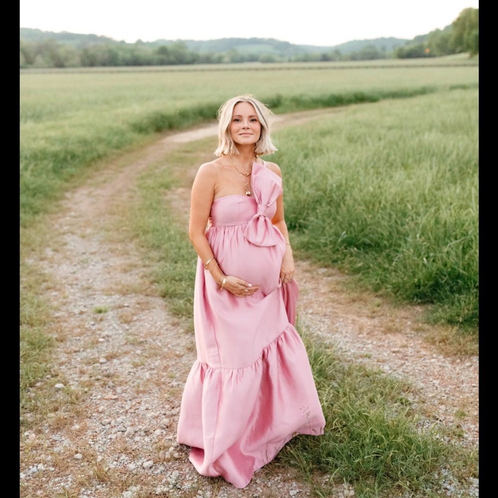 Petal & Pup Betina Bow Front Maxi Dress Dusty Rose